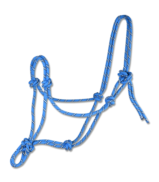 Waldhausen Azure Blue Brown Rope Halter