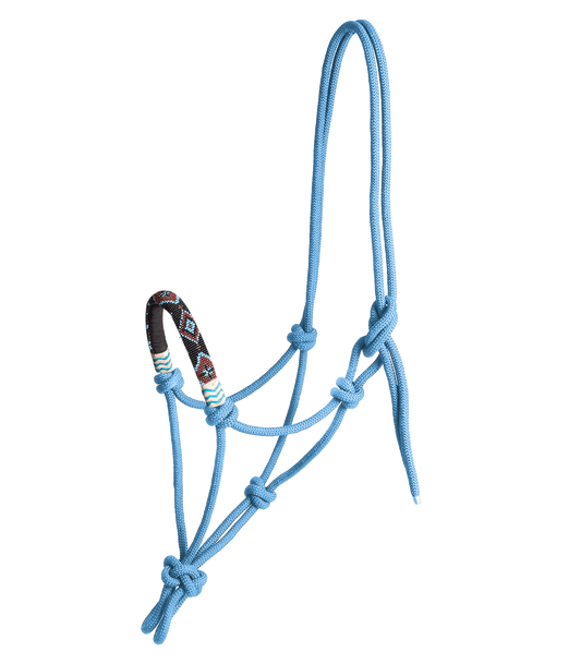 Cabestro de cuerda anudada con perla azul de Waldhausen