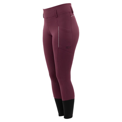 BR Grape Wine Astrid Riding Tights with Full Silicone Seat