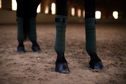 Equestrian Stockholm Sycamore Green Fleece Bandages