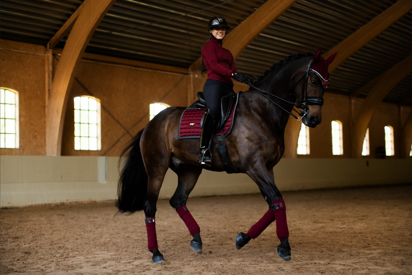 Equestrian Stockholm Sportive Dark Bordeaux Dressage Saddle Cloth