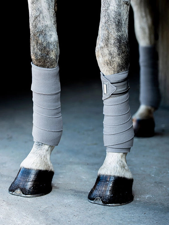 Equestrian Stockholm Crystal Grey Fleece Bandages