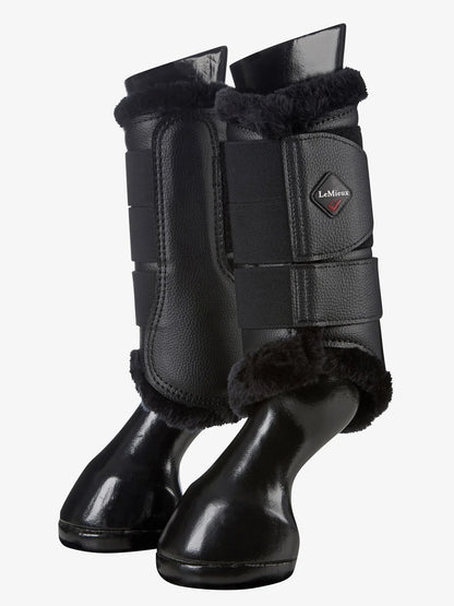 LeMieux Black Fleece Lined Brushing Boots