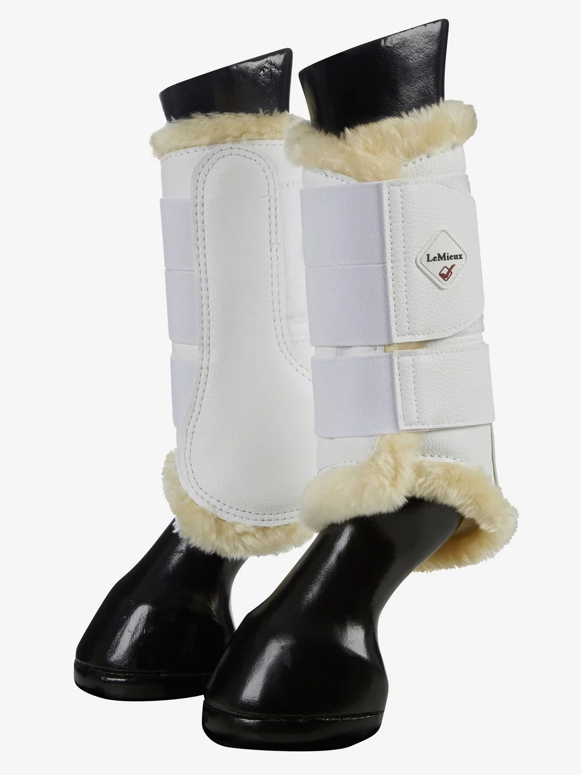 LeMieux White Fleece Lined Brushing Boots
